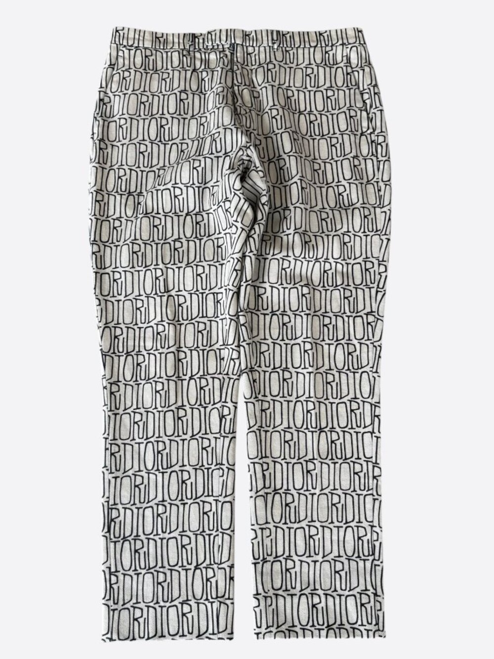 Dior Stussy Beige & Black Logo Pants